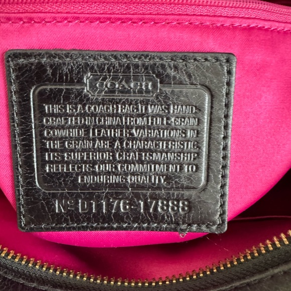 Coach Poppy Black Leather Handbag - Picture 8 of 12